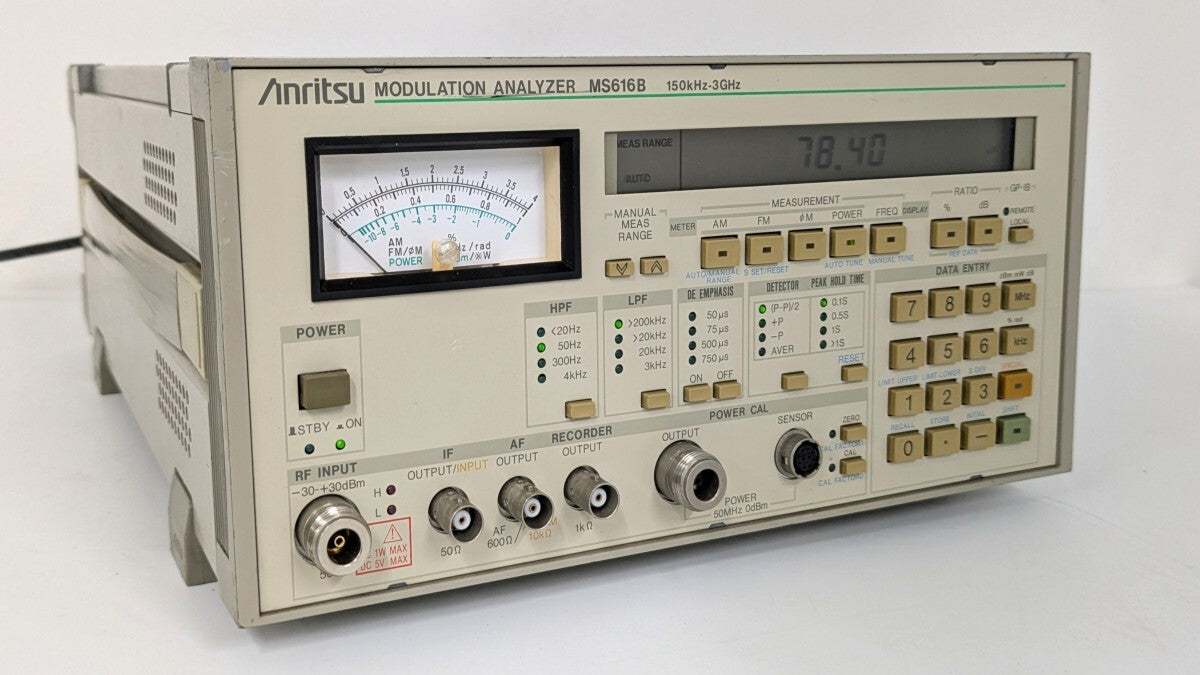 Anritsu MS616B Modulation Analyzer 150 kHz to 3 GHz [x1179352036]