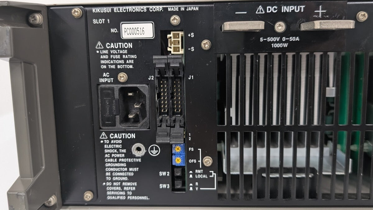 KIKUSUI PLZ1003WH Electronic Load Device 5-500V 0-50A 1000W [o1180134796]