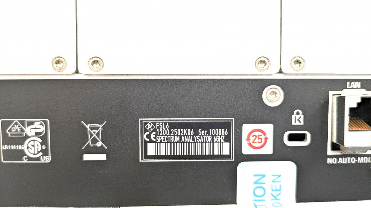 Rohde & Schwarz FSL6 Spectrum Analyzer 9kHz to 6GHz [r1182375230]