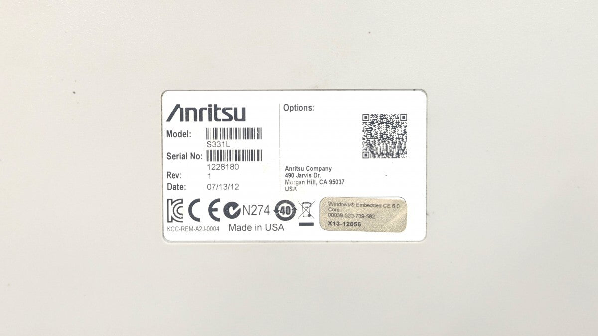Anritsu S331L Site Master Handheld Cable Antenna Analyzer [l1182798761]