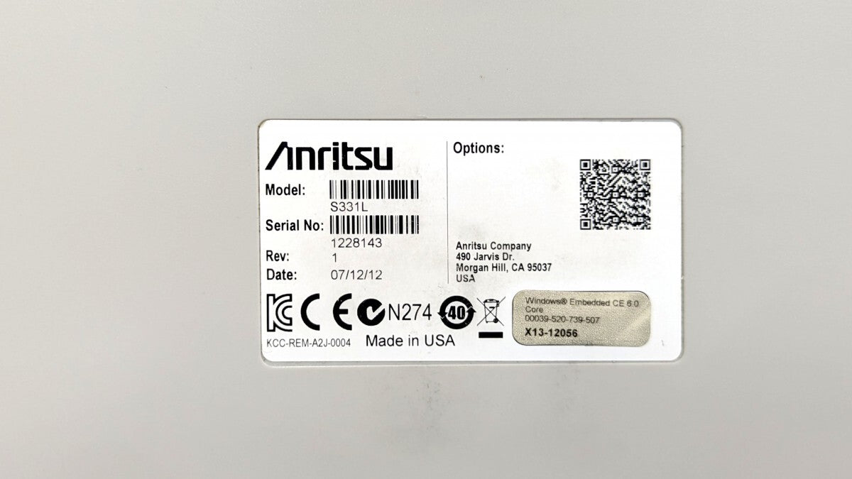 Anritsu S331L Site Master Handheld Cable Antenna Analyzer [e1182789890]