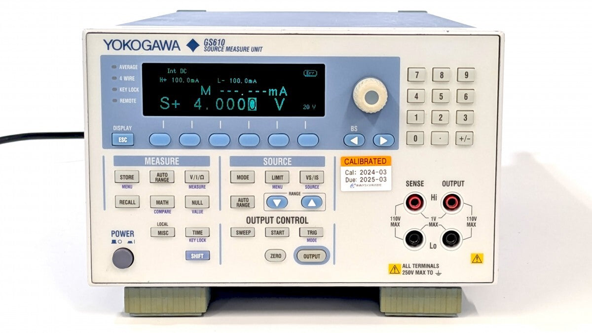 Yokogawa Electric GS610 Source Measure Unit S/N:91G845553 [v1188983247]