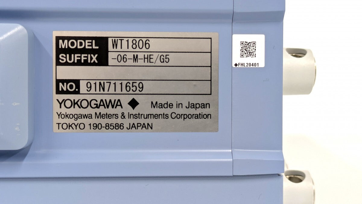 Yokogawa WT1806 Precision Power Analyzer with Calibration Test Report [q1192179429]