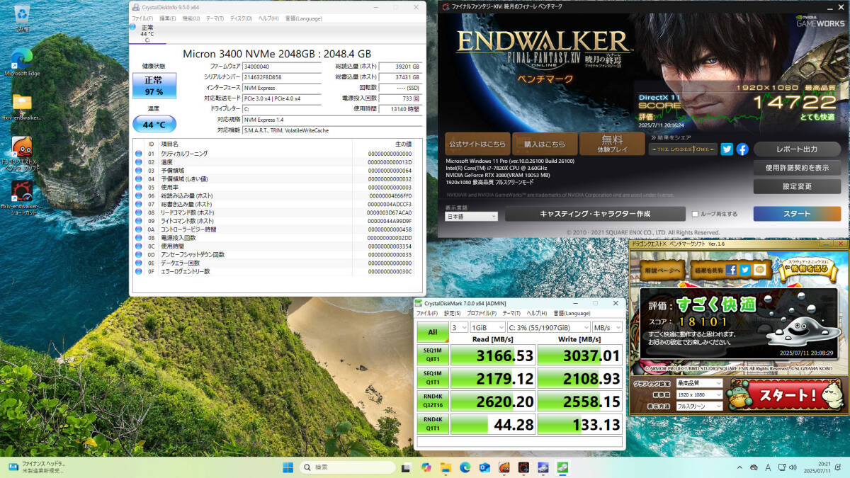 Windows 11 Pro Gaming PC X299 Core i7-7820X 32GB Nvidia GeForce RTX 3080 2TB NVMe 1000W [k1192381882]