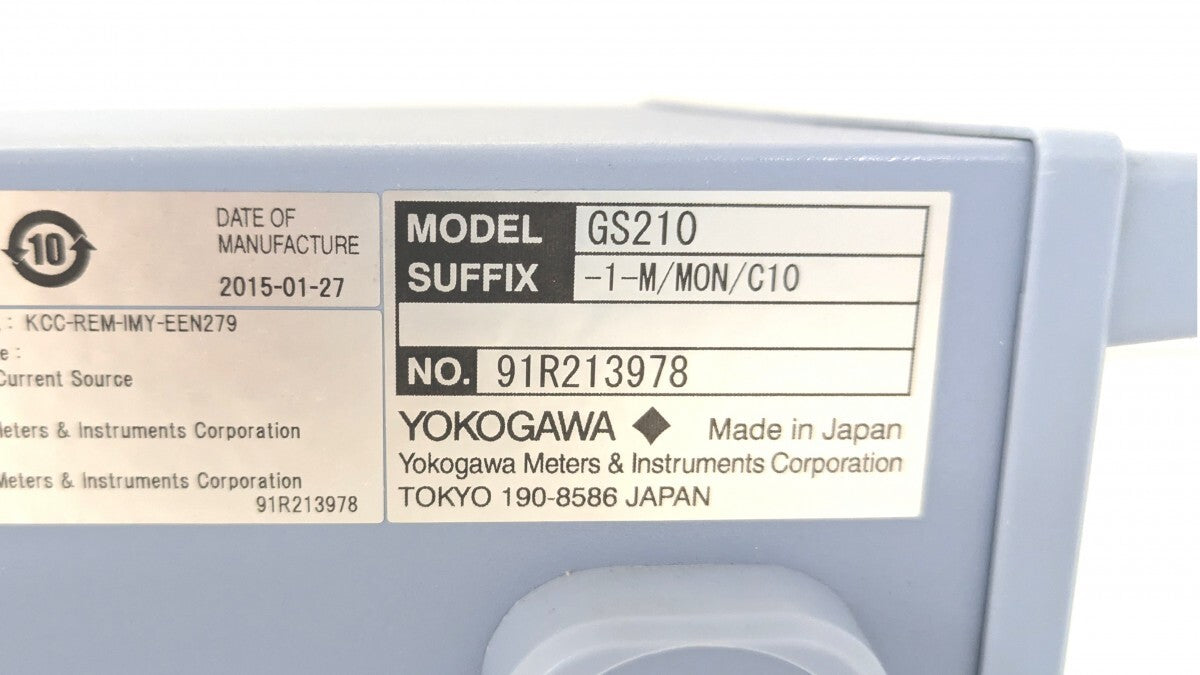 Yokogawa GS200 GS210 DC Voltage Current Source [r1195666641]