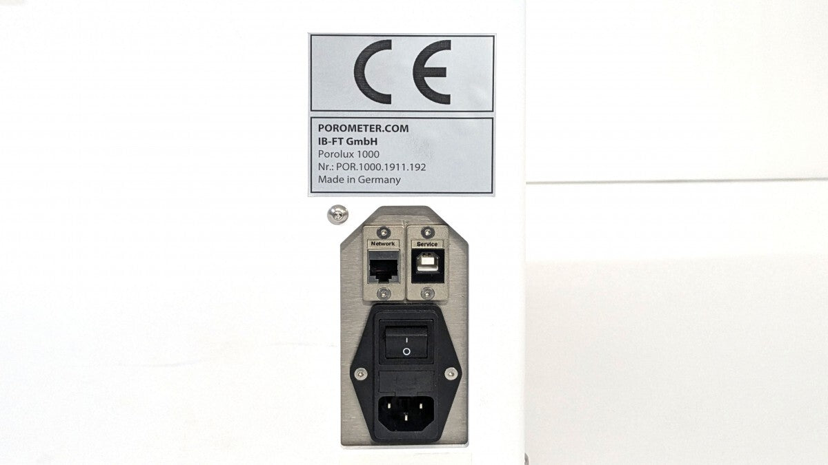 POROLUX 1000 Porometer Thin Film Porous Material Evaluation Device S/N: POR.1000.1911.192 [o1199682300]