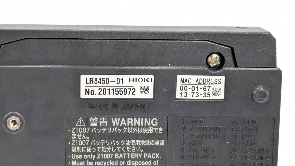 HIOKI LR8450-01 Memory Hilogger Wireless LAN Equipped Model [d1202405710]
