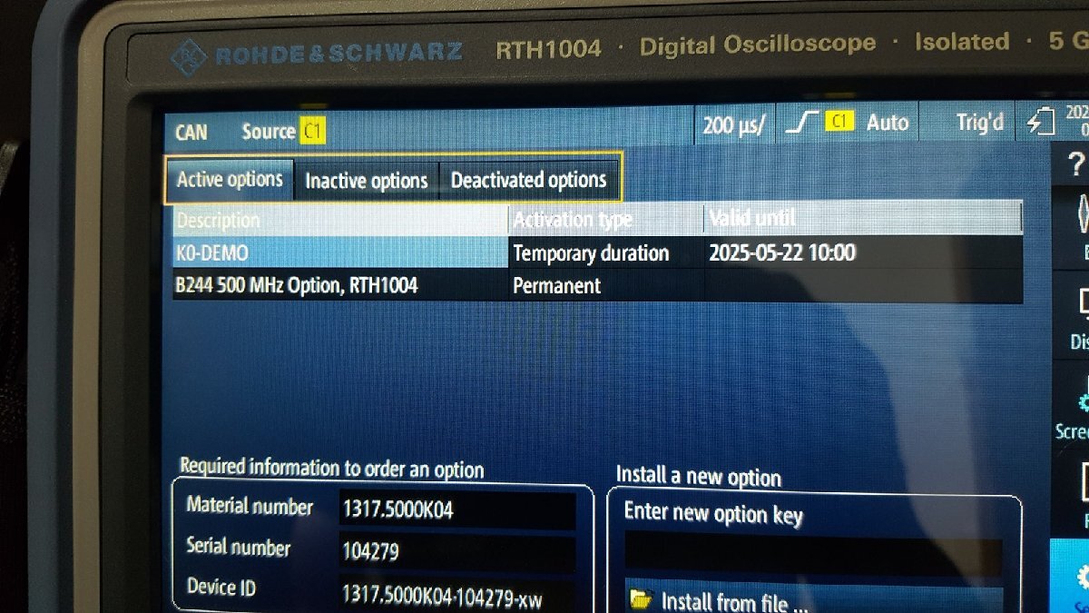 Rohde & Schwarz RTH1004 Handheld Digital Oscilloscope 500MHz 4CH [p1206970558]