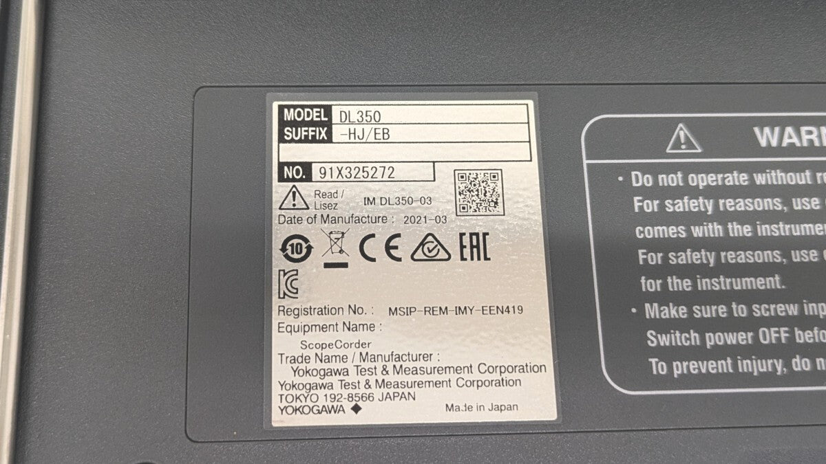 Yokogawa Electric DL350 Scope Coder [s1209409019]