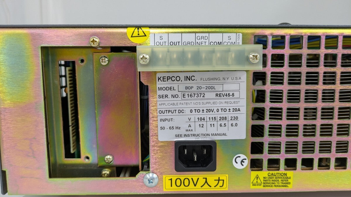 Toyo Technica BOP20-200DL Inductive Load Compatible Linear Bipolar Power Supply [p1211289715]