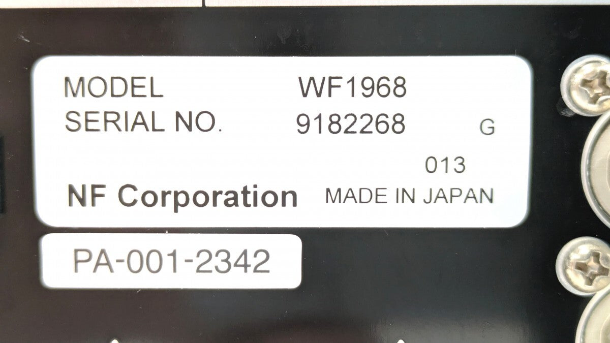 WF1968 Multi-Function Generator NF Circuit Design Block S/N:9182268 [n1218309027]