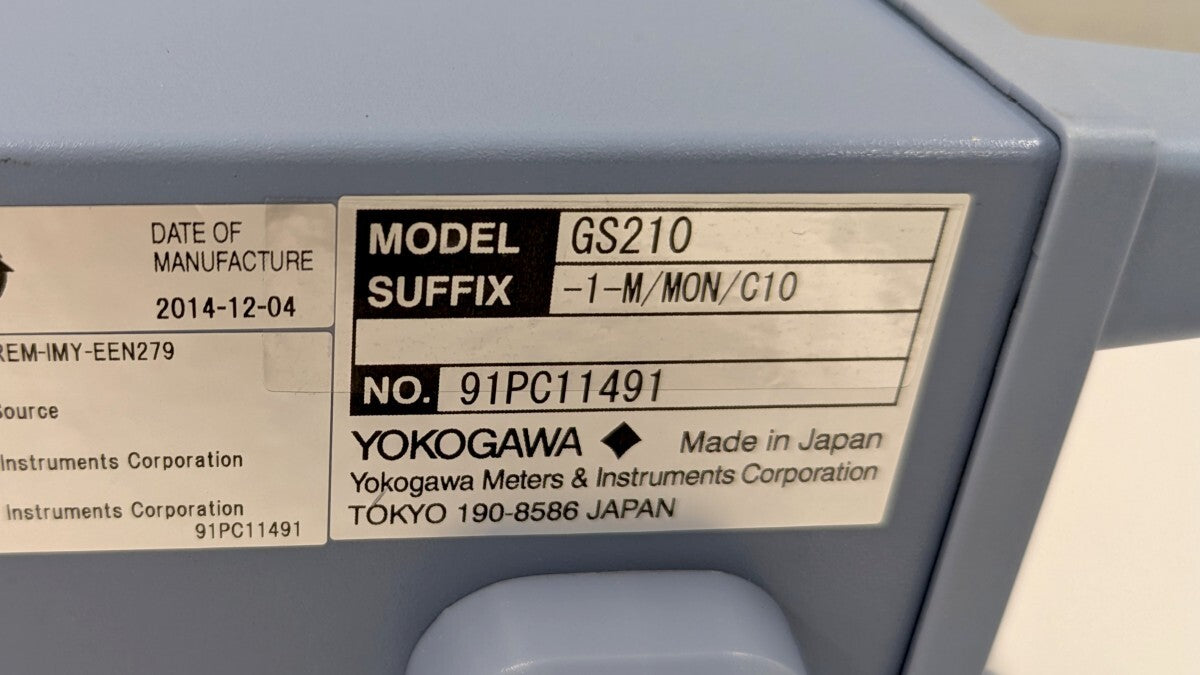Yokogawa GS210-1-M/MON/C10 DC Voltage Current Source [f1218318574]