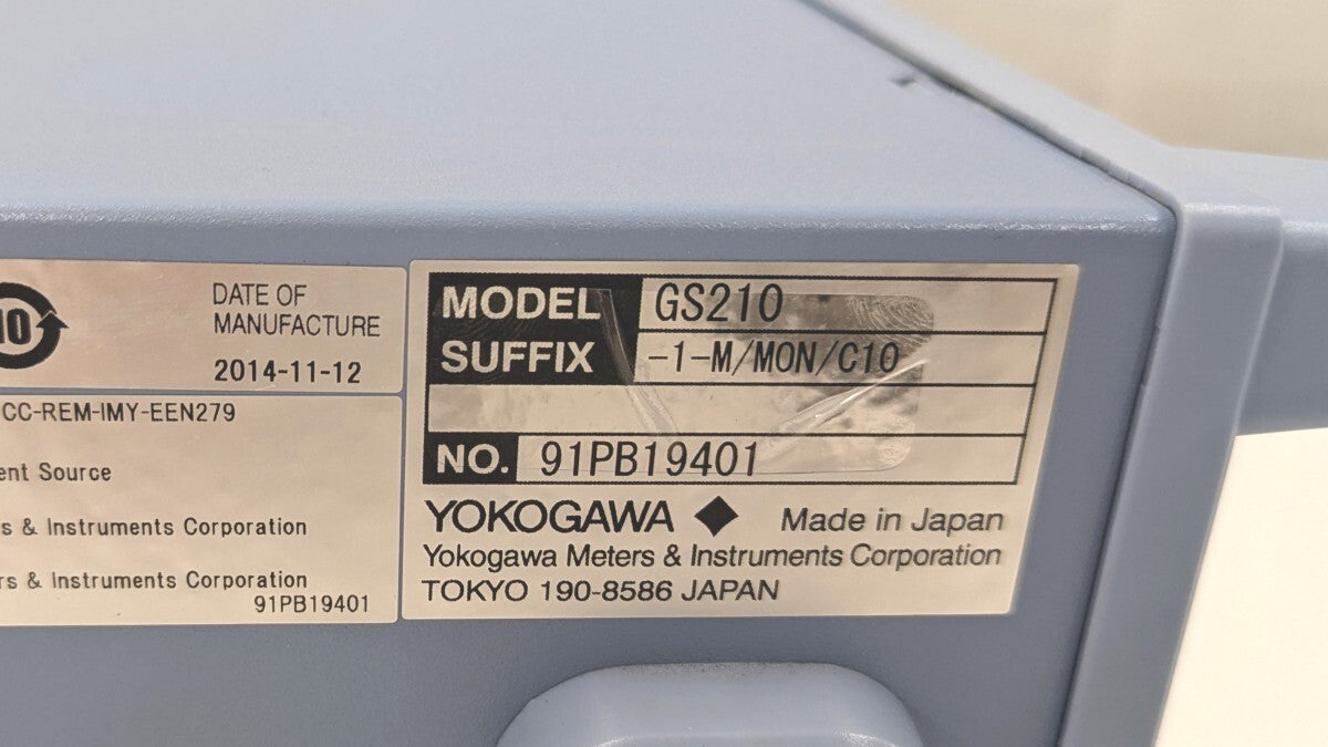 Yokogawa GS210-1-M/MON/C10 DC Voltage Current Source [x1218440628]