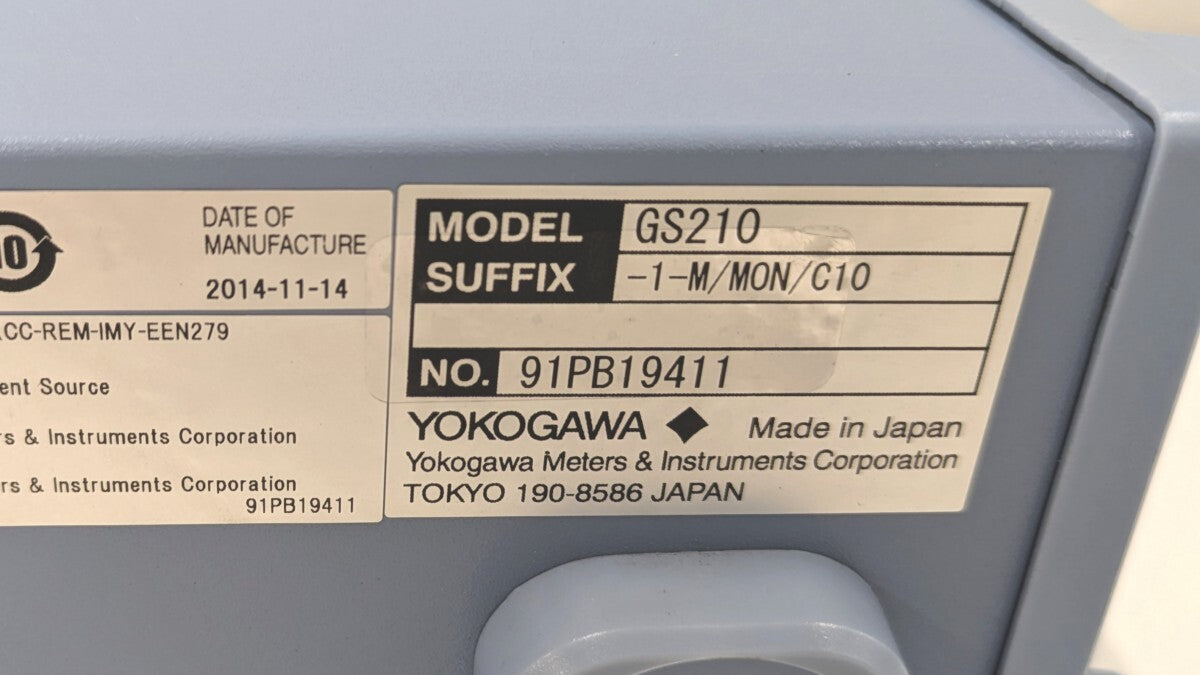 Yokogawa GS210-1-M/MON/C10 DC Voltage Current Source [b1218445429]