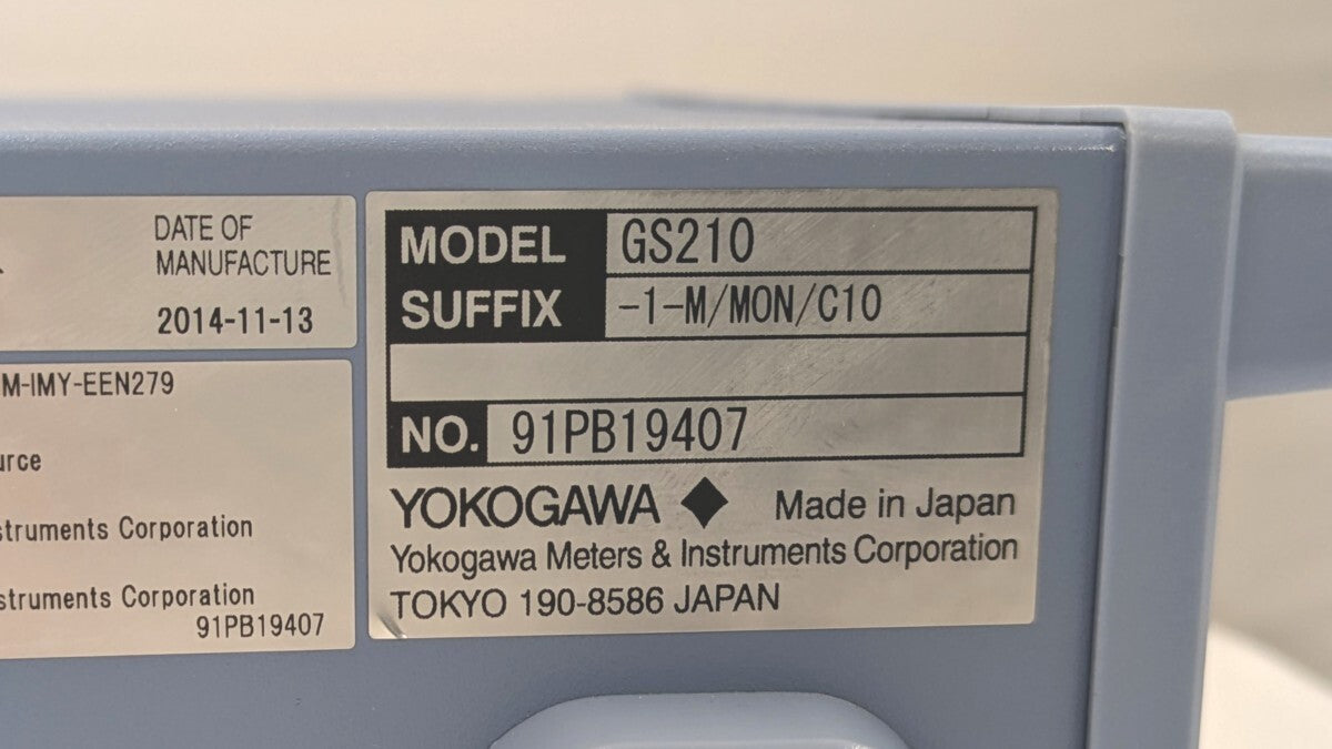 Yokogawa GS210 DC Voltage Current Source [f1218692768]