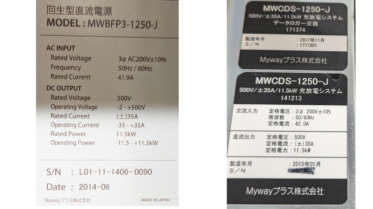 Myway MWCDS-1250-J pCUBE Battery Charging Discharging System Built-in Rack [f1219121549]