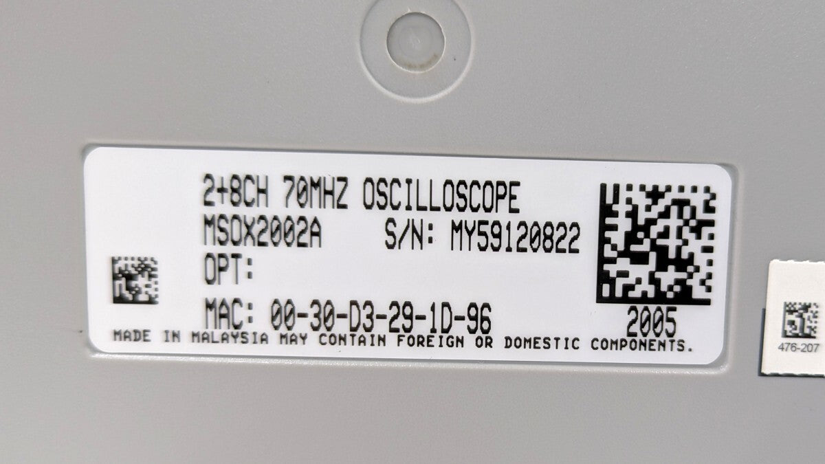 Keysight MSOX2002A Oscilloscope [q1238582080]