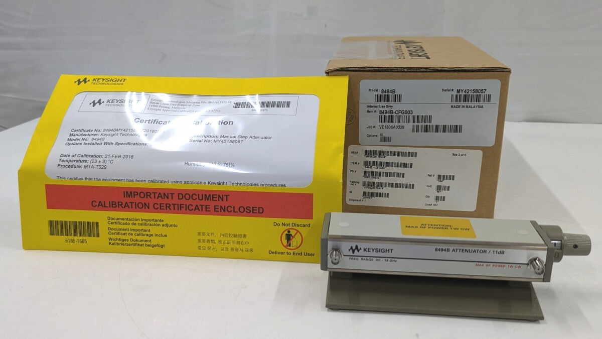 Keysight 8494B Manual Step Attenuator 18GHz 11dB 1dB Step [d1238594976]