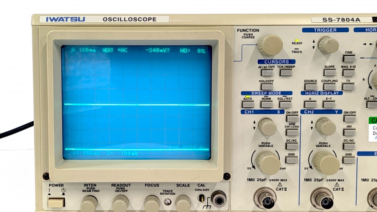 IWATSU SS-7804A Analog Oscilloscope DC-40MHz 2ch with Calibration Certificate [c1239493609]
