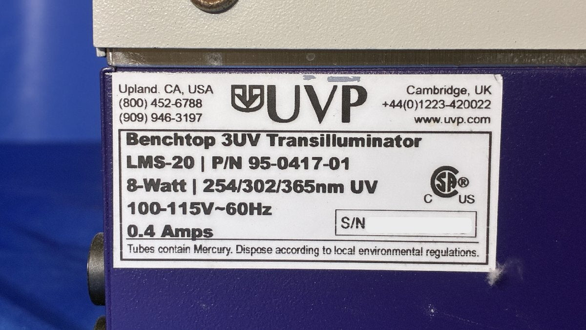 UVP 97017603/95041701 Gel Documentation System [p1240110645]