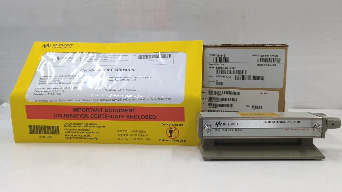 Keysight 8494B Manual Step Attenuator 18GHz 11dB 1dB Steps [w1239914948]