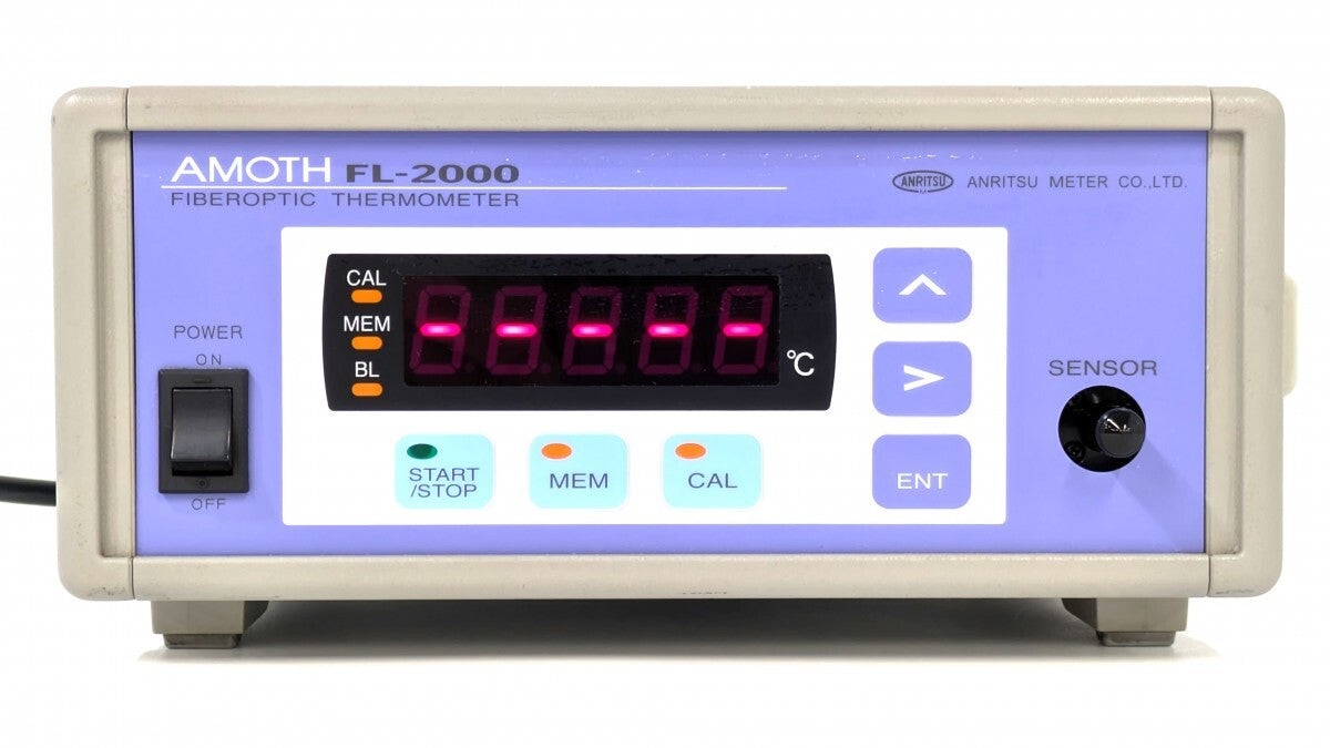 Anritsu Meter FL-2000 Fluorescent Fiber Optic Thermometer with FS100-5M Sensor [n1240271155]