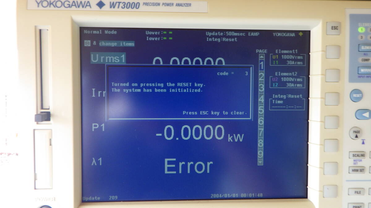 Yokogawa WT3000 Precision Power Analyzer (as-is) [s1241198299]