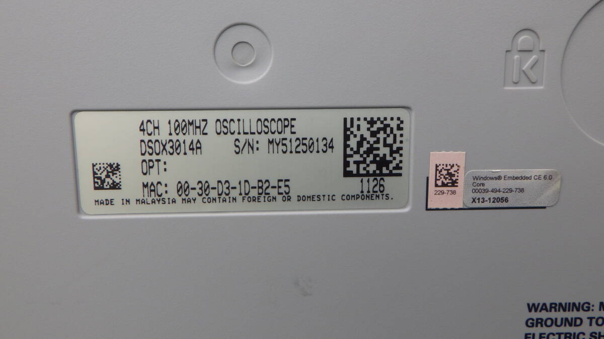 Agilent DSO-X 3014A InfiniiVision Digital Storage Oscilloscope 100MHz [q1241200728]