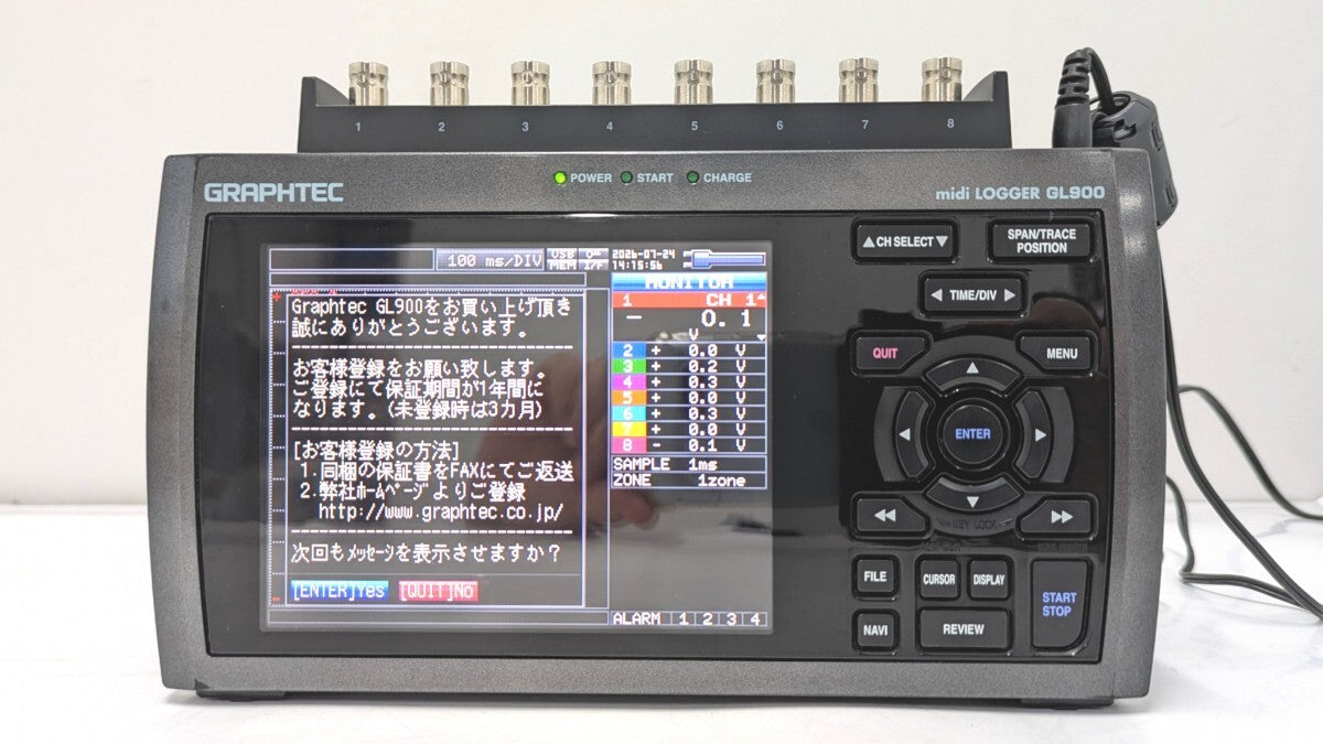 GRAPHTEC GL900-8 Midi Logger 8ch 500V 100kS/s [1241542305]