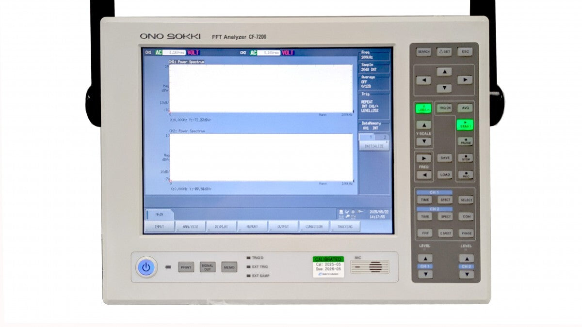 ONOSOKKI CF-7200 Portable 2ch FFT Analyzer with Calibration Certificate [f1241876492]