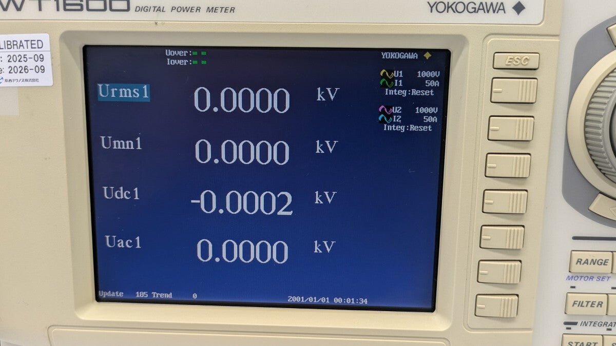 Yokogawa WT1600 Digital Power Meter 50A Input GP-IB Interface UL/CSA [b1242025118]