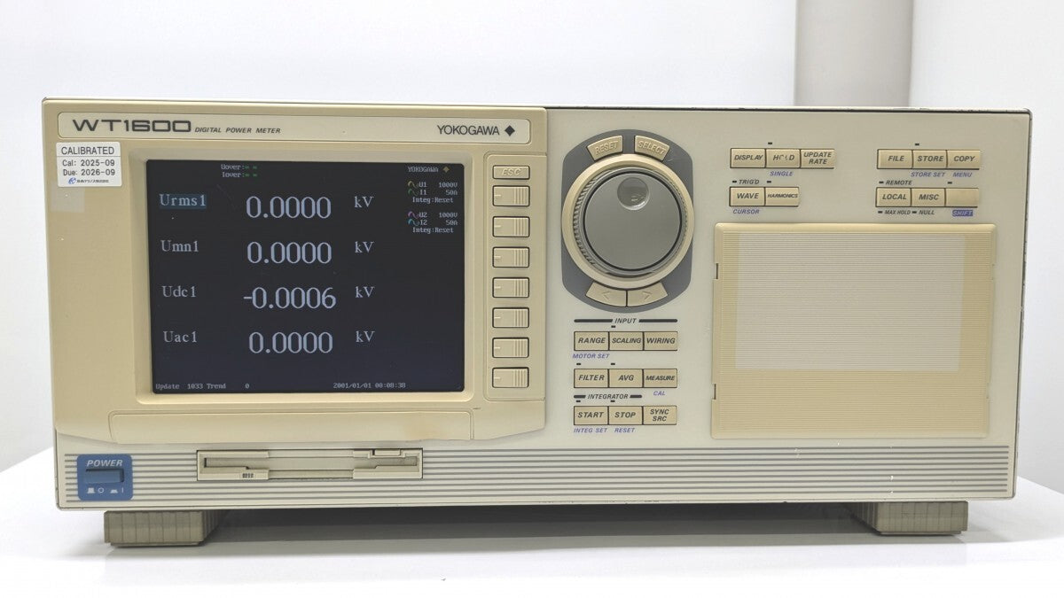 Yokogawa WT1600 Digital Power Meter 50A Input Element GP-IB Interface UL/CSA [h1242030977]