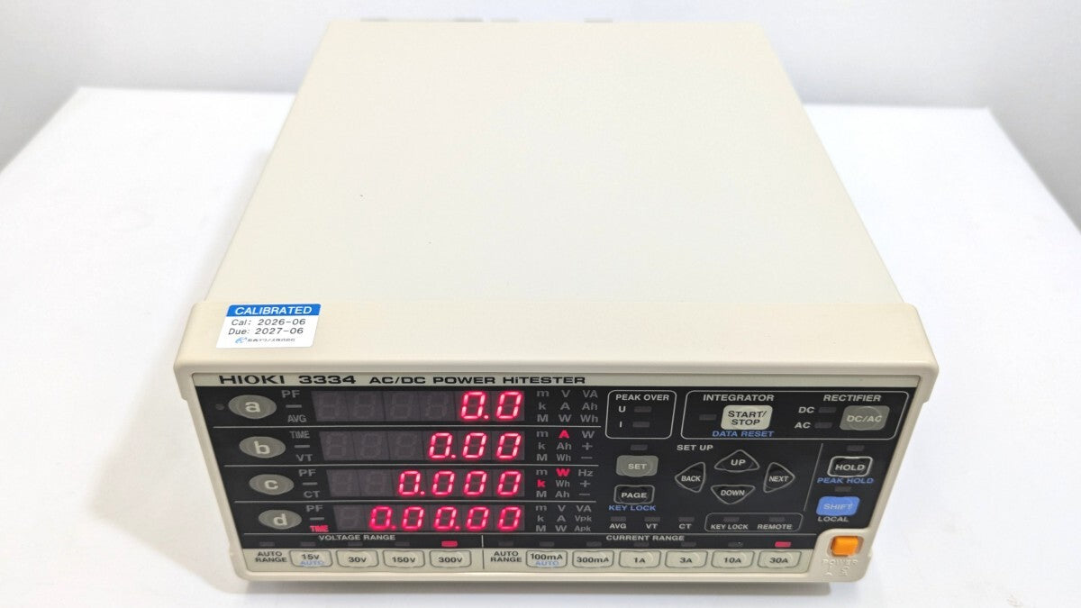 Hioki 3334 AC/DC Power HiTester with Calibration Certificate [g1242085581]