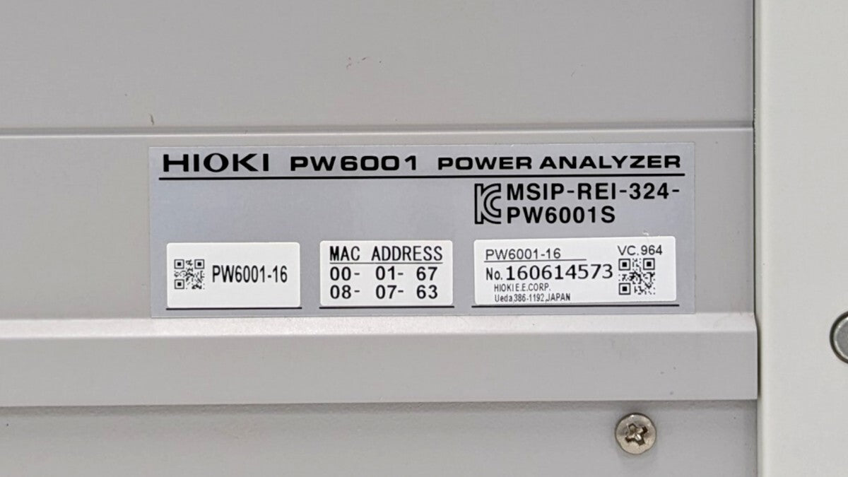 Hioki PW6001-16 Power Analyzer 6ch DC-2MHz [v1244791155]