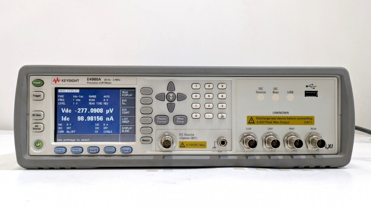 Keysight E4980A Precision LCR Meter 20Hz-2MHz with Op.001,002,710,200 [h1245041043]