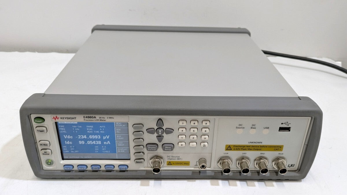 Keysight E4980A Precision LCR Meter 20Hz-2MHz with Op.001,002,710,200 [h1245041043]