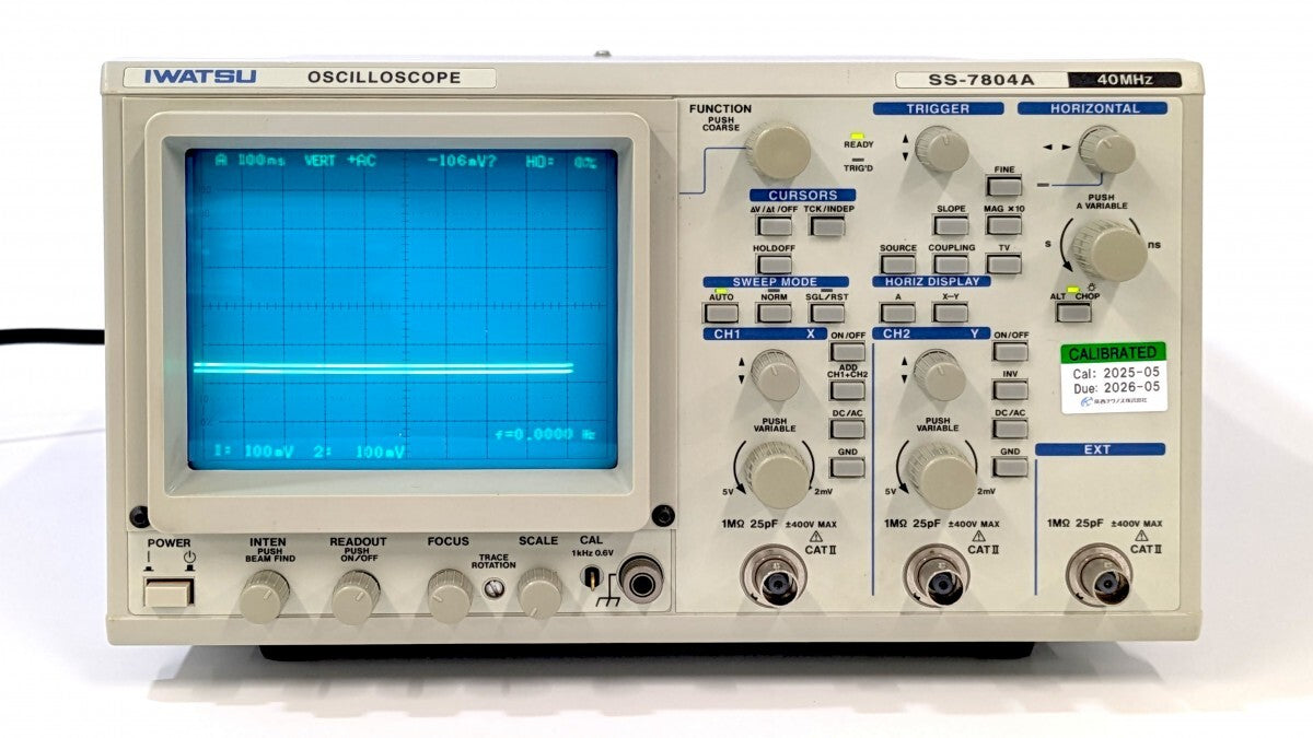 Iwatzu SS-7804A Analog Oscilloscope DC-40MHz 2 Channels [e1245807090]