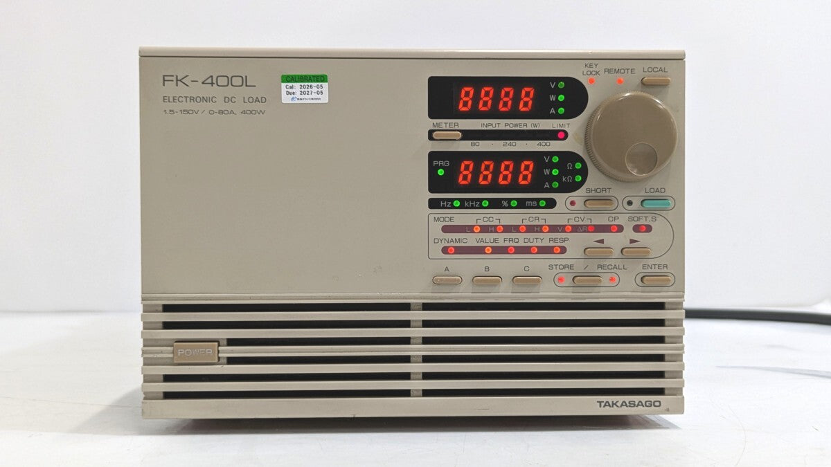 Takasago FK400L Electronic Load Device with Calibration Certificate [r1246801502]