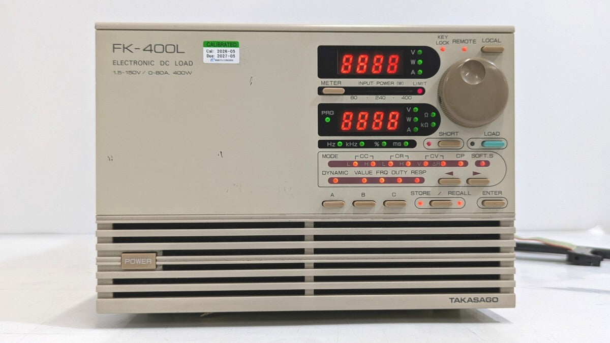 Takasago FK400L Electronic Load Device with Calibration Certificate [w1246792814]