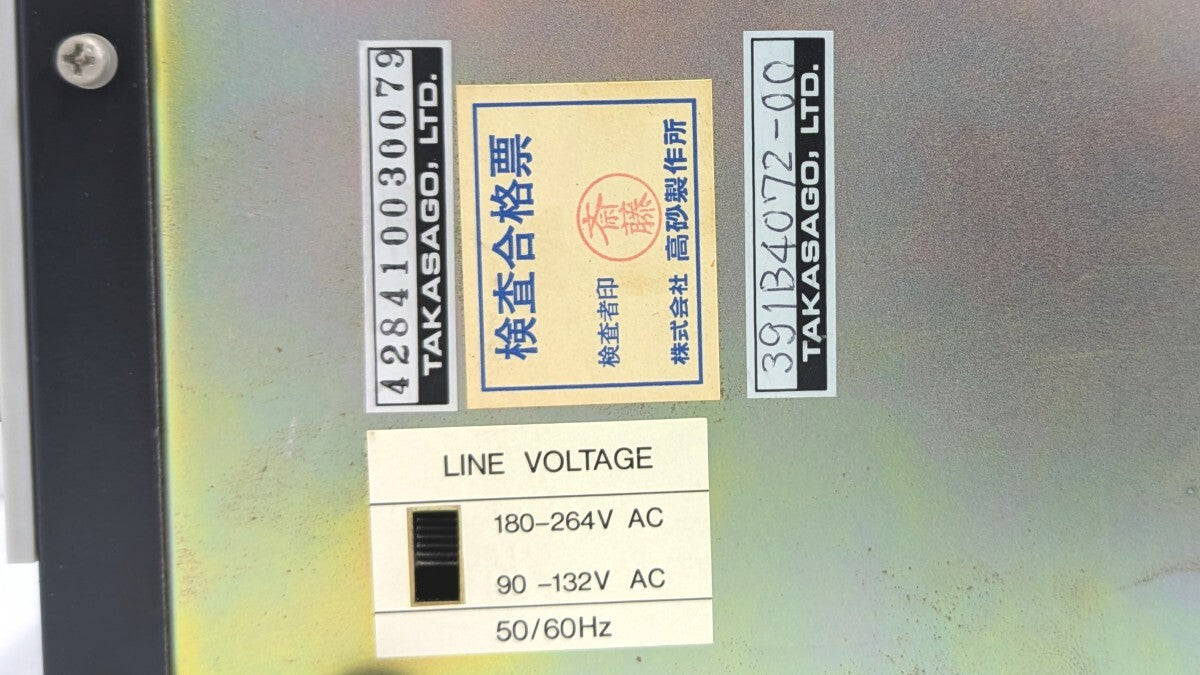 Takasago FK400L Electronic Load Device with Calibration Certificate [w1246792814]