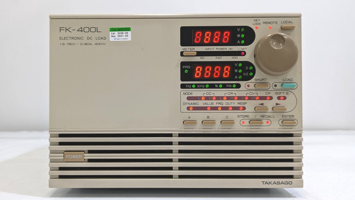 Takasago FK400L Electronic Load Device with Calibration Certificate [t1246793362]
