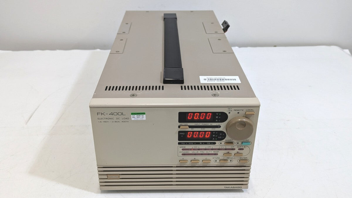 Takasago FK400L Electronic Load Device with Calibration Certificate [t1246793362]