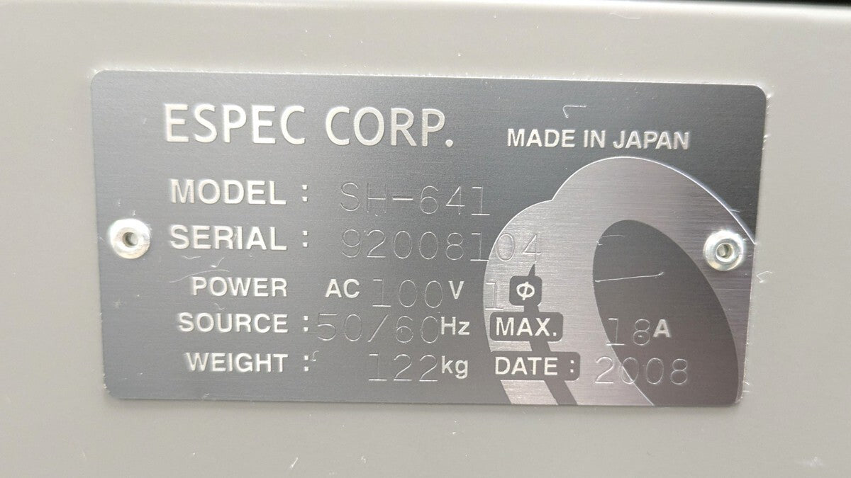 ESPEC SH-641 Environmental Test Chamber with Stand [m1247240684]