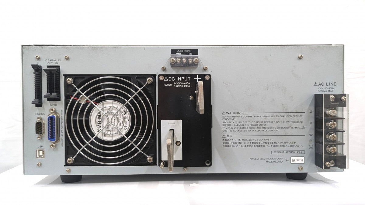 Kikusui PLZ6000R Electronic Load 1.5V-60V 400A 6000W [q1247635352]