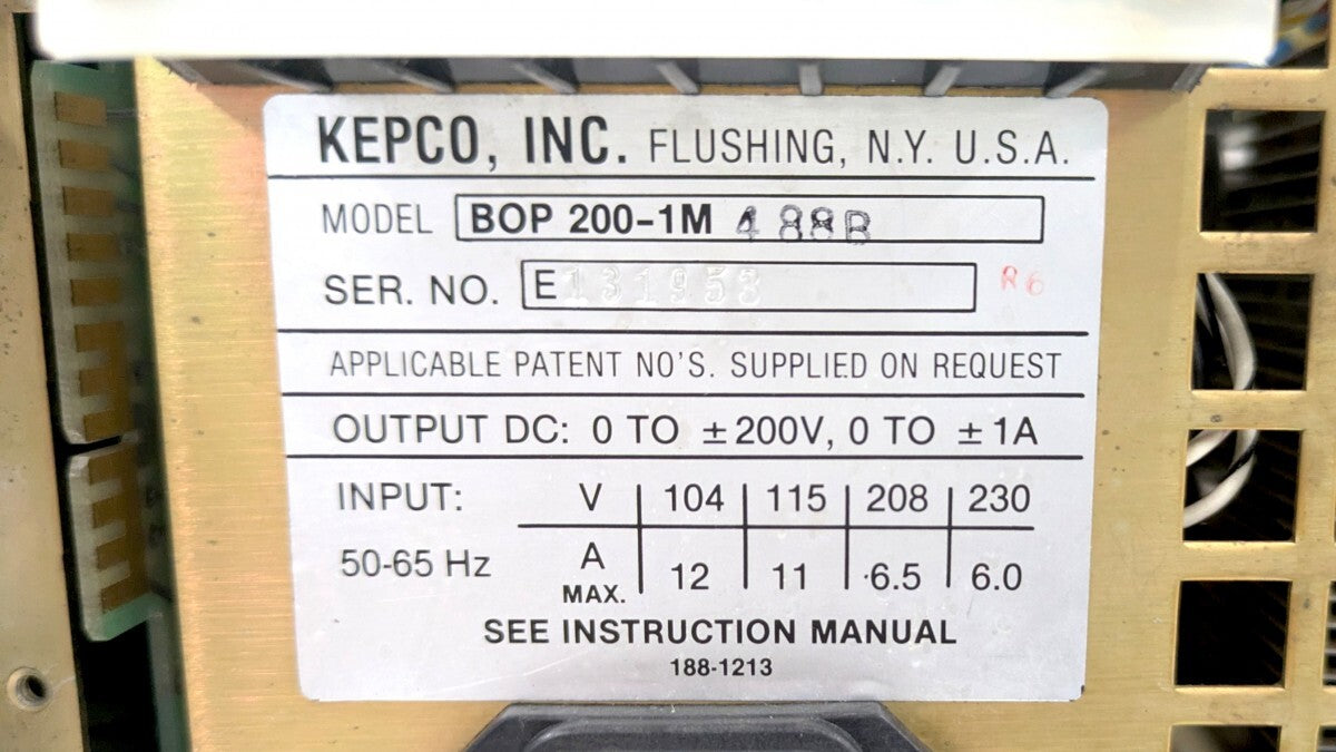KEPCO BOP200-1M Bipolar DC Power Supply 0-±200V 0-±1A 200W [v1248937849]