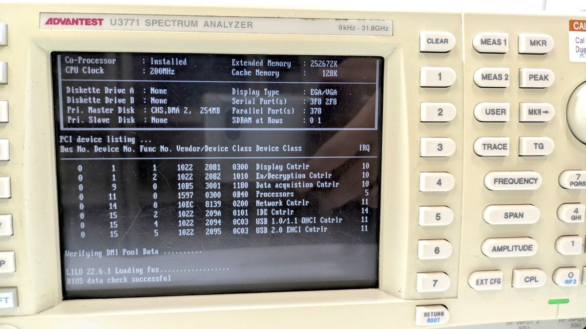 Advantest U3771 Spectrum Analyzer 9kHz-31.8GHz with Calibration Certificate [1249150153]