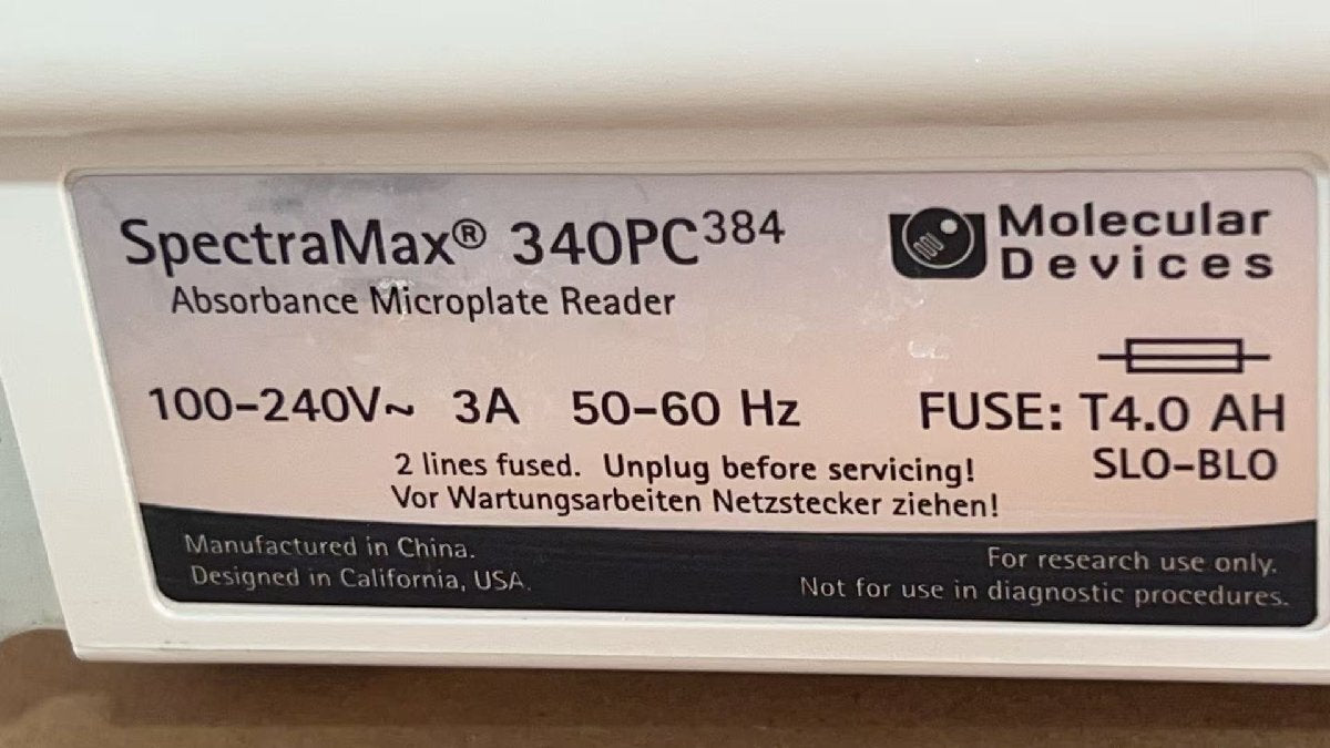 Molecular Devices SpectraMax 340PC 384 Fluorescence Microplate Reader (for parts or not working) [s1249186093]