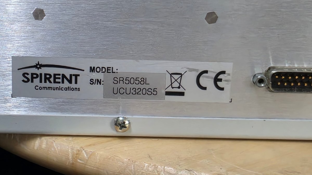 Spirent SR5058L Test Configuration Unit 20S5 [d1249332412]