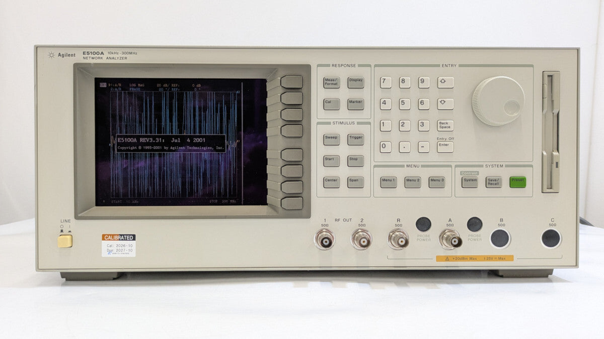 Keysight E5100A Network Analyzer 10kHz-300MHz with Calibration Certificate [x1250067970]