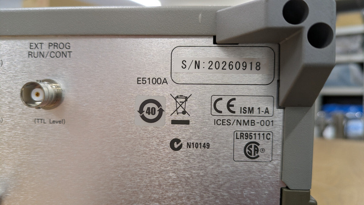 Keysight E5100A Network Analyzer 10kHz-300MHz with Calibration Certificate [x1250067970]